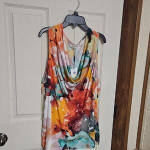 CALVIN KLEIN PLUS SIZE PRINTED TANK: NEW WITH TAGS: SIZE 2X